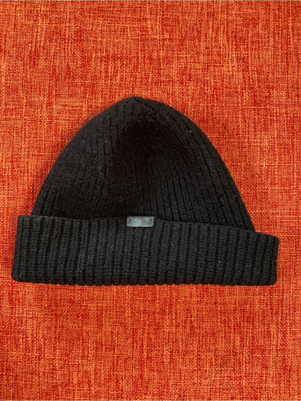 VTG Y2K Coach Black Merino Wool Knit Beanie Winter Hat